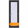 Pricing Internal doors 740x2010 mm INTERIOR door (Z74/60) opens  inside BLACK_STRUCTURAL two-sided. Price: 280.89 EUR