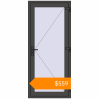 Pricing Internal doors 900x2050 mm INTERIOR door (Z74/60) opens  inside BASALT_GREY two-sided. Price: $558.75