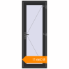 Pricing Internal doors 740x2010 mm INTERIOR door (Z74/60) opens  inside BLACK_STRUCTURAL two-sided. Price: ₴11,659.93