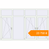 Pricing Tilt-and-Turn 2580x1695 mm KORSA BASE (Euro-Design 60) RAL 9016 Traffic white two-sided. Price: ₴23,758.38