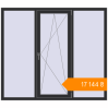 Pricing Tilt-and-Turn 1820x1590 mm KORSA BRILLANT ANTHRACITE_GREY_GLATT two-sided. Price: ₴17,144.24