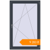 Pricing Tilt-and-Turn 1000x1600 mm KORSA BASE (Euro-Design 60) ANTHRACITE_GREY_STRUKTURAL two-sided. Price: ₴9,282.57