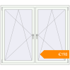 Pricing Tilt-and-Turn 1680x1450 mm KORSA BASE (Euro-Design 60) RAL 9016 Traffic white two-sided. Price: €197.54