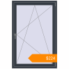 Pricing Tilt-and-Turn 1000x1500 mm KORSA BASE (Euro-Design 60) ANTHRACITE_GREY_STRUKTURAL two-sided. Price: $224.16