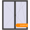 Pricing Tilt-and-Turn 2000x2300 mm KORSA STANDARD (Euro 70) BASALT_GREY two-sided. Price: ₴23,809.07