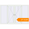Pricing Tilt-and-Turn 2300x1540 mm KORSA BASE (Euro-Design 60) RAL 9016 Traffic white two-sided. Price: 270.98 EUR
