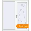Pricing Tilt-and-Turn 1300x1500 mm KORSA STANDARD (Euro 70) RAL 9016 Traffic white two-sided. Price: 6 268.34 UAH