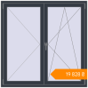 Pricing Tilt-and-Turn 1400x1400 mm KORSA BRILLANT ANTHRACITE_GREY_STRUKTURAL two-sided. Price: ₴19,827.69