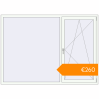 Pricing Tilt-and-Turn 2100x1500 mm KORSA STANDARD (Euro 70) RAL 9016 Traffic white two-sided. Price: €259.99