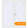 Pricing Tilt-and-Turn 1300x1500 mm KORSA STANDARD (Euro 70) RAL 9016 Traffic white two-sided. Price: ₴6,290.07