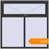 Pricing Tilt-and-Turn 1500x1500 mm KORSA BRILLANT ANTHRACITE_GREY_GLATT two-sided. Price: $497.70