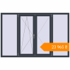 Pricing Tilt-and-Turn 2000x1295 mm KORSA BRILLANT ANTHRACITE_GREY_STRUKTURAL two-sided. Price: ₴23,964.64