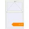 Pricing Tilt-and-Turn 1100x1700 mm KORSA STANDARD-RENOVATION (Euro 70) RAL 9016 Traffic white two-sided. Price: €217.26