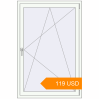 Pricing Tilt-and-Turn 1000x1500 mm KORSA BASE (Euro-Design 60) RAL 9016 Traffic white two-sided. Price: $119.24