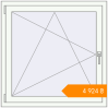 Pricing Tilt-and-Turn 1000x1000 mm KORSA STANDARD (Euro 70) RAL 9016 Traffic white two-sided. Price: ₴4,923.54