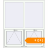 Pricing Tilt-and-Turn 1300x1480 mm KORSA BASE (Euro-Design 60) RAL 9016 Traffic white two-sided. Price: ₴9,139.17