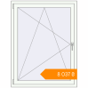 Pricing Tilt-and-Turn 1015x1330 mm KORSA ENERGY-SAVING (SYNEGO MD) RAL 9016 Traffic white two-sided. Price: ₴8,037.49