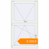 Pricing Tilt-and-Turn 1000x1800 mm KORSA BASE (Euro-Design 60) RAL 9016 Traffic white two-sided. Price: ₴8,307.85