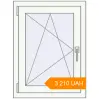 Pricing Tilt-and-Turn 600x800 mm KORSA STANDARD (Euro 70) RAL 9016 Traffic white two-sided. Price: ₴3,210.08