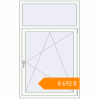 Pricing Tilt-and-Turn 1020x1650 mm KORSA STANDARD (Euro 70) RAL 9016 Traffic white two-sided. Price: ₴8,692.45