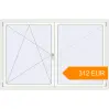 Pricing Tilt-and-Turn 2000x1300 mm KORSA STANDARD (Euro 70) RAL 9016 Traffic white two-sided. Price: €312.20