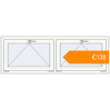 Pricing Tilt-and-Turn 1600x545 mm KORSA STANDARD (Euro 70) RAL 9016 Traffic white two-sided. Price: €138.35