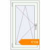 Pricing Tilt-and-Turn 590x1000 mm KORSA ENERGY-SAVING (SYNEGO MD) RAL 9016 Traffic white two-sided. Price: €108.45