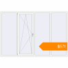 Pricing Tilt-and-Turn 2655x1780 mm KORSA BRILLANT RAL 9016 Traffic white two-sided. Price: $571.12