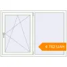 Pricing Tilt-and-Turn 1500x1050 mm KORSA BASE (Euro-Design 60) RAL 9016 Traffic white two-sided. Price: ₴4,761.97