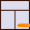Pricing Tilt-and-Turn 1500x1500 mm KORSA BRILLANT BLACK_CHERRY two-sided. Price: ₴11,016.56