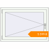 Pricing Tilt-and-Turn 1028x724 mm KORSA ENERGY-SAVING (SYNEGO MD) RAL 9016 Traffic white two-sided. Price: ₴5,599.29