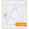 Pricing Tilt-and-Turn 650x750 mm KORSA STANDARD (Euro 70) RAL 9016 Traffic white two-sided. Price: ₴2,695.48