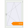 Pricing Tilt-and-Turn 1000x1500 mm KORSA BASE (Euro-Design 60) RAL 9016 Traffic white two-sided. Price: €152.86