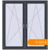 Pricing Tilt-and-Turn 1450x1570 mm KORSA STANDARD (Euro 70) ANTHRACITE_GREY_STRUKTURAL two-sided. Price: ₴15,559.79