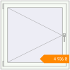 Pricing Tilt-and-Turn 1000x1000 mm KORSA STANDARD (Euro 70) RAL 9016 Traffic white two-sided. Price: ₴4,935.74