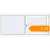 Pricing Tilt-and-Turn 1800x800 mm KORSA BRILLANT RAL 9016 Traffic white two-sided. Price: €144.80