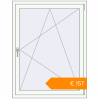 Pricing Tilt-and-Turn 1000x1300 mm KORSA STANDARD (Euro 70) RAL 9016 Traffic white two-sided. Price: €157.33
