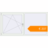 Pricing Tilt-and-Turn 2000x1000 mm KORSA ENERGY-SAVING (SYNEGO MD) RAL 9016 Traffic white two-sided. Price: €207.23