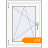 Pricing Tilt-and-Turn 600x800 mm KORSA STANDARD (Euro 70) RAL 9016 Traffic white two-sided. Price: €86.13