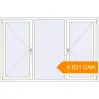 Pricing Tilt-and-Turn 2020x1340 mm KORSA BASE (Euro-Design 60) RAL 9016 Traffic white two-sided. Price: ₴8,631.31