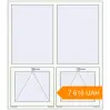 Pricing Tilt-and-Turn 1300x1480 mm KORSA BASE (Euro-Design 60) RAL 9016 Traffic white two-sided. Price: ₴7,615.97