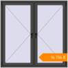 Pricing Tilt-and-Turn 1550x1550 mm KORSA BRILLANT BASALT_GREY two-sided. Price: ₴16,756.27