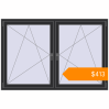 Pricing Tilt-and-Turn 1800x1200 mm KORSA STANDARD (Euro 70) ANTHRACITE_GREY_GLATT two-sided. Price: $412.63