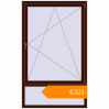 Pricing Tilt-and-Turn 1140x1870 mm KORSA BASE (Euro-Design 60) BLACK_CHERRY two-sided. Price: €323.01