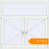 Pricing Tilt-and-Turn 1500x1500 mm KORSA BRILLANT RAL 9016 Traffic white two-sided. Price: ₴12,190.45