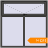 Pricing Tilt-and-Turn 1500x1500 mm KORSA BRILLANT BASALT_GREY two-sided. Price: ₴14,621.37