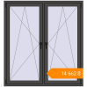 Pricing Tilt-and-Turn 1450x1570 mm KORSA STANDARD (Euro 70) BASALT_GREY two-sided. Price: ₴14,662.46