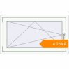 Pricing Tilt-and-Turn 1090x630 mm KORSA BASE (Euro-Design 60) RAL 9016 Traffic white two-sided. Price: ₴4,254.30