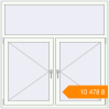 Pricing Tilt-and-Turn 1500x1500 mm KORSA STANDARD (Euro 70) RAL 9016 Traffic white two-sided. Price: ₴10,478.19