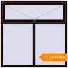 Pricing Tilt-and-Turn 1500x1500 mm KORSA BRILLANT BLACK_BROWN two-sided. Price: ₴12,184.48
